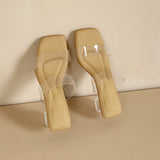Stepping On The Shit-Sensitive Slippers Women Wear 2025 New Comfortable Transparent Crystal High-Heeled Sandals In The Summer HZ0115