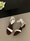 French Niche Design Feeling Low-Heeled Sandals Women 2025 Summer New Leopard Toe With Roman Shoes HZ0115