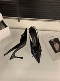French High-Heeled Shoes Bag Head Sandals Fairy Shoes 2025 New Spring And Summer Temperament Famous Naked Color Pointed Single Shoes HZ0115