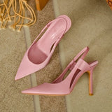 Z Family 2025 Autumn New Silk Satin Blue Sharp Tip Slender High Heel Women's Heel Stumbling Elegant Women's Sandals HZ0115