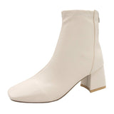 Martin Boots Women 2025 New Female Boots Winter Head Behind The Zipper Short Boots Women's Thick And Middle Boots Children HZ0115