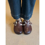 Vintage Plus Thicken Shoes With A Foot Pedal To Keep Warm Happy Shoes Flat Hair Wool Cotton Shoes HZ0115