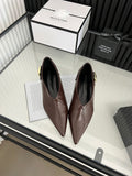 French Pointed Cat Heel Single Shoes Women 2025 Spring New High-Heeled Fine Heel Shoes Work Shoes HZ0115