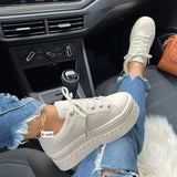 Summer New Large-Size Single-Shoe Women's Round Head Thick Sole Casual Sticky Shoes Single Shoes HZ0115