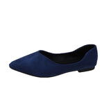 2025 New Flat-Soled Single Shoes Women's Shoes Large-Size Bean Shoes Light-Mouthed Sharp Casual Light Single Shoes HZ0115