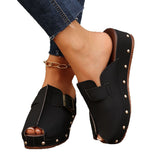 2025 Summer New Women's Thick-Bottomed Slippers Large-Size Bag Show-And-Daddy Beach Cold Slippers Women HZ0115