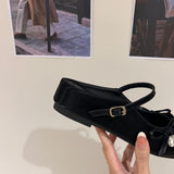 Internal Height 3CM French Bow Bag Head Half Slippers Women's Shoes Wear 2025 Spring And Summer Silver Water Drill Single Shoes HZ0115