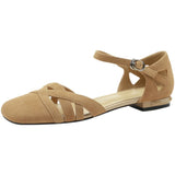2025 New Summer Roman Hollow Bag Head Sandals Women's Fashion Flat Shoes Soft Soles HZ0115
