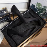 New Fine Heel High Heels Commuting Pointed Light Temperament Black Work Single Heel Women's Shoes 10Cm HZ0115