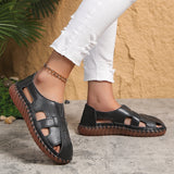 2025 New Summer Women's Shoes Flat Sole Casual Sewing Shoes Large Size Round Head Women's Shoes Lazy Shoes HZ0115