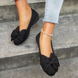 Light Mouth Single Shoes In The Spring And Autumn Of 2025 New Round Head Flat Bows Lazy Man's Foot Single Shoe Woman HZ0115