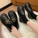 Single-Shoe Women 2025 Autumn And Winter New Chain Middle School Mother Flat Slacker Pedal Pedalle Lep Shoes HZ0115