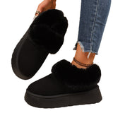 Low Help Plus Thick Thick Snow Boots 2025 New One-Legged Pedal Wool Shoes Winter Boots Cotton Shoes HZ0115