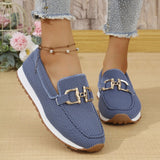 Large-Size Single-Shoe Women's 2025 New Four-Season Sneakers Shallow-Mouthed Fashion Ladies Single Shoes 43 Yards HZ0115
