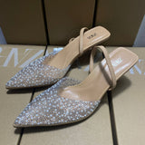 ZA Home 2025 New Spring New Transparent Pearl Water Drill Hot Shoes Fairy Wind Tip Fine Half Bag Head HZ0115
