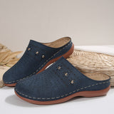 2025 Summer New Women's Baotou Thick-Bottom Slippers Large-Size Round Head Bao Head After The Air Breathable Slippers HZ0115