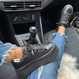 2025 New Large-Size Thick-Soled Sports Single Shoes Women's Shoes Round Head With Casual Single Shoes HZ0115