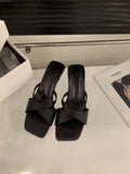 Slope Height Height Cross With Cold Slippers Fairy Shoes Fashion Wear 2025 New Summer Niche High-Heeled Sandals HZ0115
