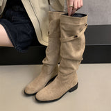 Tuff Skinny Skin Boots Kinca Color Pile Knight Boots Women 2025 New Autumn And Winter Slim High Barrel Thick And Long Boots HZ0115