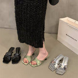 Slope Height Height Cross With Cold Slippers Fairy Shoes Fashion Wear 2025 New Summer Niche High-Heeled Sandals HZ0115