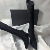 Long Cylinder Side Zipper French Thin Retro British Wind Tip High With New Long Boots Woman HZ0115