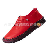 Fashion Single Shoes 2025 Autumn New Soft Back Hand Sewing Large-Size Casual Women's One-Legged Lazy Shoes HZ0115