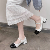 Vintage Mary Treasure Shoes In The Spring Of 2025 New Small Fragrant French Leather Shoes Women's Coarse Heels Women's Single Shoes HZ0115