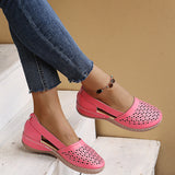 Large-Size 2025 New Women's Bag Head Hollow 40-43 Large Flat-Bottomed Women's Singles Breathable Women's Sandals HZ0115