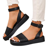 2025 New Ladies Summer Flat Shoes Large-Size Leisure Sandals Fashion Flat Sandals HZ0115