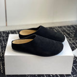 Spring And Autumn 2025 New Birkenish Shoes Women Thick Soles Row One Foot Lazy Boken Bag Half Slippers Female HZ0115