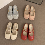 Flat Bottom French Small Fragrant Feng Tou Head Half Slippers Women's Shoes Wear 2025 New Summer Mary Jane Half-Cool Drag HZ0115