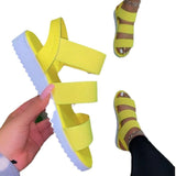 2025 Summer New Women's Casual Flat-Bottomed Fish Mouth Sandals Women's Shoes 43-Yard Sandals HZ0115