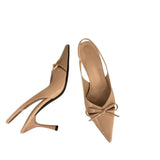 French High-Heeled Shoes Bag Head Sandals Fairy Shoes 2025 New Spring And Summer Temperament Famous Naked Color Pointed Single Shoes HZ0115