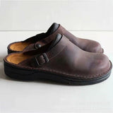 Men's Thick-Bottomed Back Empty Sandals Shallow Mouth Round Head Casual Large-Size Men's Sandals Slippers HZ0115