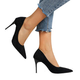 2025 New Sexy Velvet High-Heeled High-Heeled High-Heeled High-Heeled High-Heeled Shoes Commute A Single Shoe Large Size HZ0115