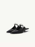 Simple Pointy Muller Slippers Women French Coarse Heel Half-Slipper Metal Bag Head Cold Drag Half-Tow HZ0115