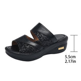 Sandals Women Wear Fashion 2025 New Thick-Soled Loose Pastry Slope And Ladies Fish Mouth Sand Slippers Shoes HZ0115