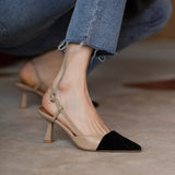 French Niche Bag Head Sandals Women 2025 Summer New Pointed One-Word Buckle Thin And Light High-Heeled Shoes HZ0115