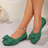 Light Mouth Single Shoes In The Spring And Autumn Of 2025 New Round Head Flat Bows Lazy Man's Foot Single Shoe Woman HZ0115