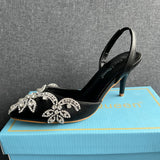 7 Cm Light-Mouthed Sharp White Wedding Sandals Fine Heel Size Size Diamond Chain Wedding Shoes Wedding Shoes Wedding Shoes HZ0115