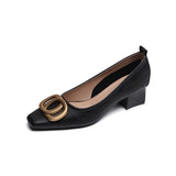 French Head High Heels Women 2025 Spring And Autumn New Professional Work Shoes Temperament Fairy Style Single Shoes Women Coarse HZ0115