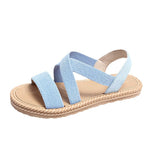 2025Ladies Shoes New Large-Size Sandals Rubber Ribs With Feet Lightweight Flat Beach Sandals Women HZ0115