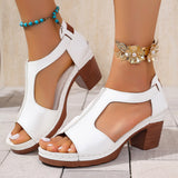 2025 Summer Women's High-Heeled Sandals Wear Coarse Heeled Sandals HZ0115