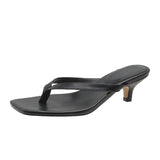 Clip-Footed Casual Flip-Flops Women 2025 Summer New Square Head And Women's Beach Shoes HZ0115