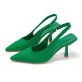 Large-Size High-Heeled Sandals Baotou Behind The Empty Stumbling Stumbling New Shallow Tip Single-Shoe Fine Heel High Heels HZ0115