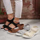 2025 New Summer Women's Shoes Large Thick Sole With Sandals Casual Fashion Flying Surface Sandals HZ0115