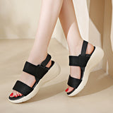 Flying Elastic Sports Wind Thick-Soled Beach Sandals Women's New Thick-Soled Sandals Light, Anti-Slip Comfortable Large-Size Sandals HZ0115