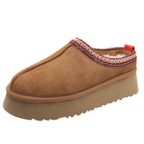 Autumn And Winter New Lazy Shoes Thick-Soled Pine Cream Wool Shoes Fur Shoes Outside The Home To Keep Warm Fashion Buns Cotton Tug HZ0115