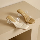 Stepping On The Shit-Sensitive Slippers Women Wear 2025 New Comfortable Transparent Crystal High-Heeled Sandals In The Summer HZ0115