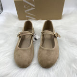 ZA Home 2025 New Women's Shoes Low Heel Temperament High Heels High-Heeled Shoes Behind The Shallow Mouth Of Single Shoes HZ0115